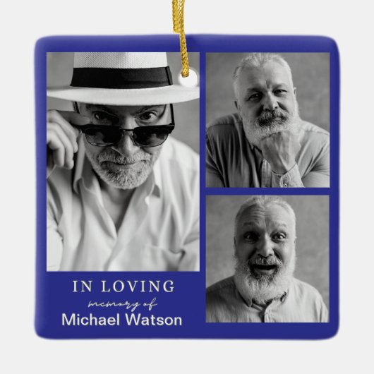 In liefdevolle herinnering Grootvader begrafenismo Keramisch Ornament (Voorkant)