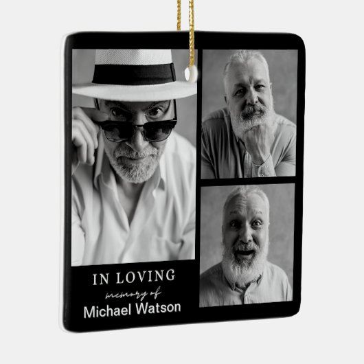 In liefdevolle herinnering Grootvader begrafenismo Keramisch Ornament (Rechts)