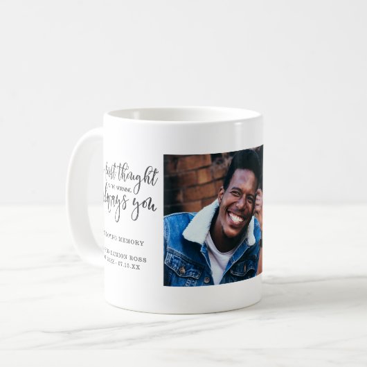 in liefdevolle herinnering | Hand beletterde twee Koffiemok (Voorkant links)