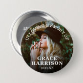 In liefdevolle herinnering | Herdenkingsfoto Ronde Button 7,6 Cm (Voorkant /achterkant)