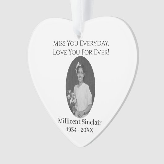 In liefdevolle herinnering - herinnering ornament (voorkant)