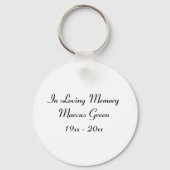 In liefdevolle herinnering houdt de begrafenis van sleutelhanger (Achterkant)