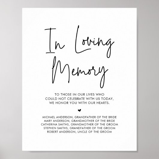 In liefdevolle herinnering, huwelijksherdenkingsli poster (Voorkant)