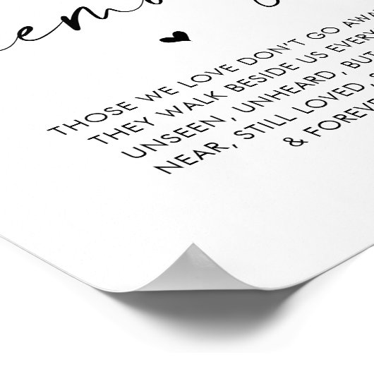 In liefdevolle herinnering, huwelijksherdenkingsli poster (Hoek)