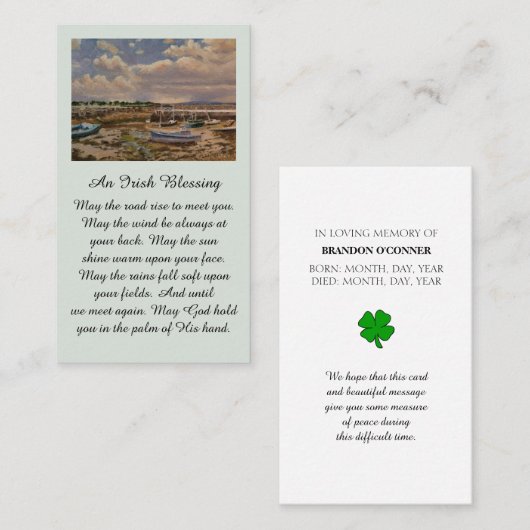 In liefdevolle herinnering Kaart Visitekaartje (Voorkant / Achterkant)