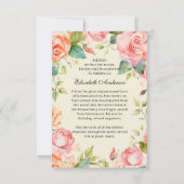 In liefdevolle herinnering Katholieke begrafenisge Aankondiging (Achterkant)