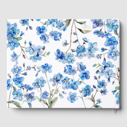 In liefdevolle herinnering kleine blauwe wilde blo gastenboek (Achterkant)