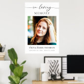 In liefdevolle herinnering Memorial Funeral Photo Poster (Thuiskantoor)
