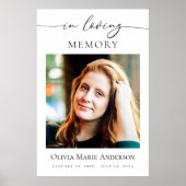 In liefdevolle herinnering Memorial Funeral Photo Poster (Voorkant)