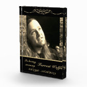 In liefdevolle herinnering memorial keepsake goude fotoblokken (Rechts)