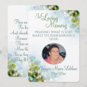 In liefdevolle herinnering Memorial Keepsake Kaart (Voorkant / Achterkant)