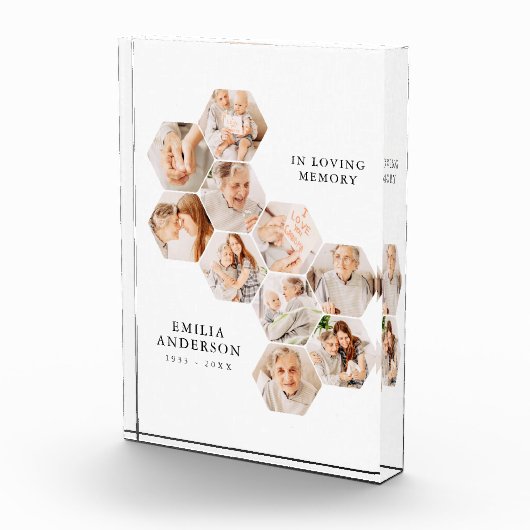 In liefdevolle herinnering Memorial Modern Collage Fotoblokken (Rechts)