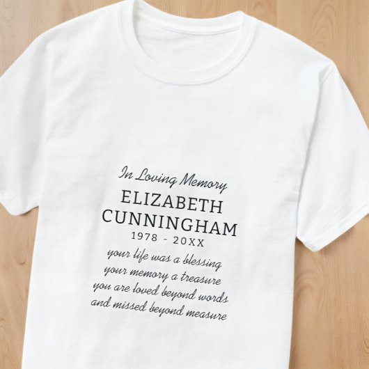 In liefdevolle herinnering Memorial Modern Preppy T-shirt