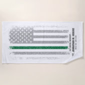 In liefdevolle herinnering Militaire dunne groene Strandlaken (Voorkant)