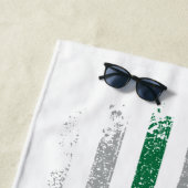 In liefdevolle herinnering Militaire dunne groene Strandlaken (In situ)