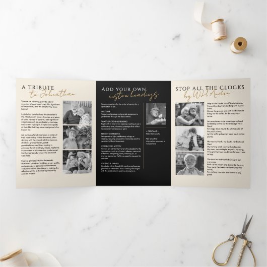 In liefdevolle herinnering Modern 14-foto elegant  Drieluik Programma (Binnen)