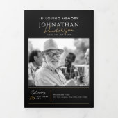 In liefdevolle herinnering Modern 14-foto elegant  Drieluik Programma (Cover)