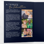 In liefdevolle herinnering Modern 14-foto elegant Drieluik Programma (Binnenzijde eerst)