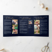 In liefdevolle herinnering Modern 14-foto elegant Drieluik Programma (Binnen)