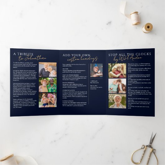 In liefdevolle herinnering Modern 14-foto elegant  Drieluik Programma (Binnen)