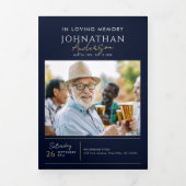 In liefdevolle herinnering Modern 14-foto elegant Drieluik Programma (Cover)