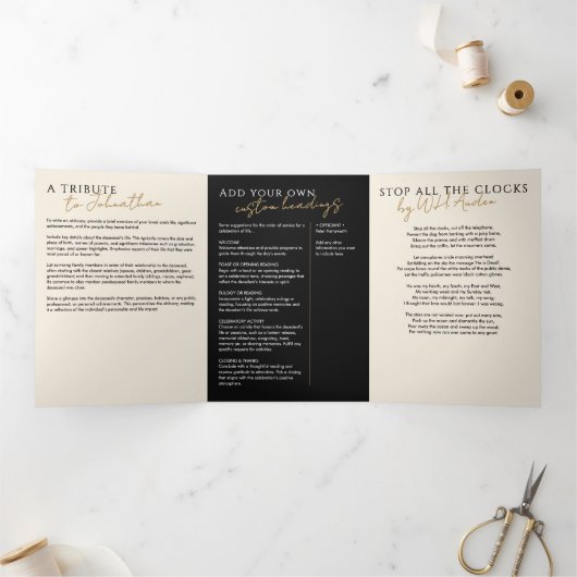 In liefdevolle herinnering Modern 2-foto elegant m Drieluik Programma (Binnen)