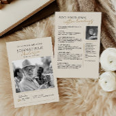 In liefdevolle herinnering Modern 2-foto elegant m Programmakaart