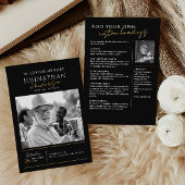 In liefdevolle herinnering Modern 2-foto elegant m Programmakaart