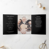 In liefdevolle herinnering Modern 6-foto begrafeni Drieluik Programma (Binnen)