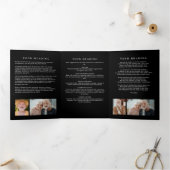 In liefdevolle herinnering Modern 9-foto Memorial Drieluik Programma (Binnen)