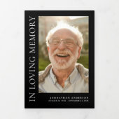 In liefdevolle herinnering Modern 9-foto Memorial Drieluik Programma (Cover)