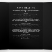 In liefdevolle herinnering Modern 9-foto Memorial Drieluik Programma (Binnenkant midden)