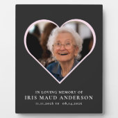in liefdevolle herinnering modern hart foto  fotoplaat (Voorkant)