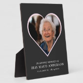 in liefdevolle herinnering modern hart foto  fotoplaat (Zijkant)