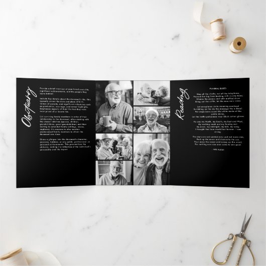 In liefdevolle herinnering Modern Memorial 7-foto  Drieluik Programma (Binnen)