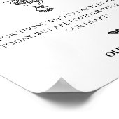 In liefdevolle herinnering Modern Memorial Sign Poster (Hoek)