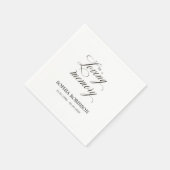 In liefdevolle herinnering moderne elegante script servet (Hoek)