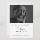 In liefdevolle herinnering Moderne minimalistische Bedankkaart (Voorkant)