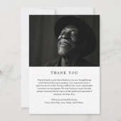 In liefdevolle herinnering Moderne minimalistische Bedankkaart (Achterkant)