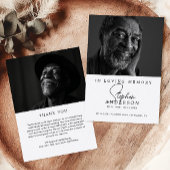 In liefdevolle herinnering Moderne minimalistische Bedankkaart