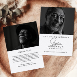 In liefdevolle herinnering Moderne minimalistische Bedankkaart