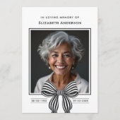 In liefdevolle herinnering Moderne Orde van Servic Programmakaart (Voorkant)