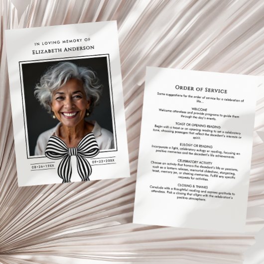 In liefdevolle herinnering Moderne Orde van Servic Programmakaart