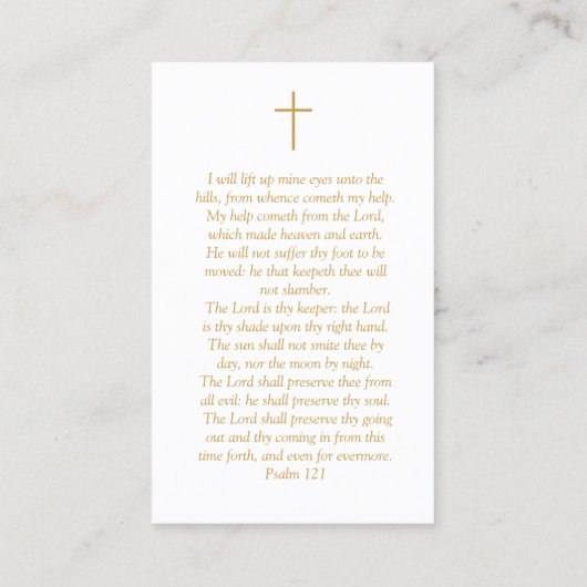 In liefdevolle herinnering Monogram begrafenisgebe Visitekaartje (Achterkant)