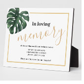 In liefdevolle herinnering Monstera Leaf Wedding S Fotoplaat