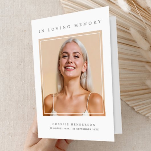 In liefdevolle herinnering overlijdensbericht mini programma