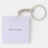 In liefdevolle herinnering Paarse begrafenismonume Sleutelhanger (Achterkant)