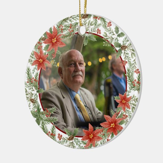 In liefdevolle herinnering papa Afbeelding Red Mem Keramisch Ornament (Links)