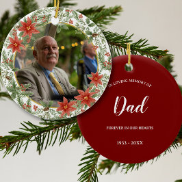 In liefdevolle herinnering papa Afbeelding Red Mem Keramisch Ornament