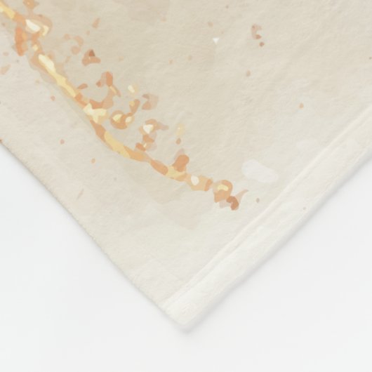 In liefdevolle herinnering Peach en gouden begrafe Fleece Deken (Hoek)
